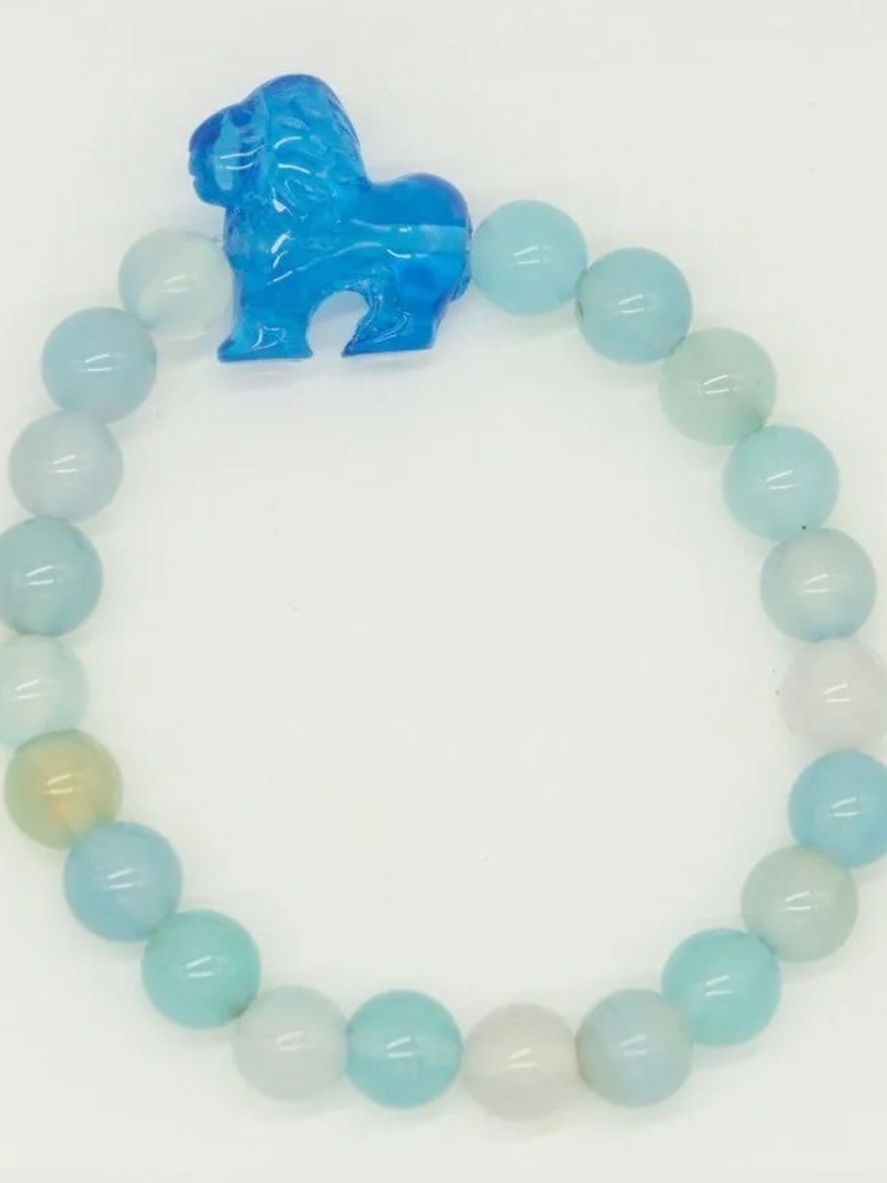 Simply Southern Blue and Light Blue Lion Tracker Bead Bracelet